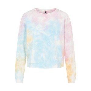 PIECES Sweatshirt 'Pinar'  biela / svetlomodrá / svetloružová / svetložltá