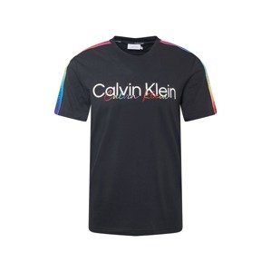 Calvin Klein Tričko 'PRIDE'  čierna / biela / ružová / tyrkysová / oranžová