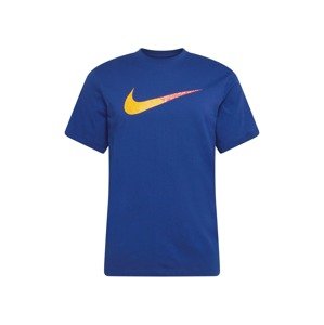 Nike Sportswear Tričko  kráľovská modrá / tmavožltá / červená / biela