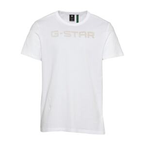 G-Star RAW Tričko  biela / hnedá