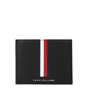TOMMY HILFIGER Peňaženka  čierna / biela / ohnivo červená / námornícka modrá