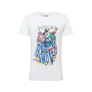 LOOKS by Wolfgang Joop T-Shirt 'Pisces'  biela / zmiešané farby
