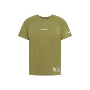 Champion Authentic Athletic Apparel Funkčné tričko  olivová / biela