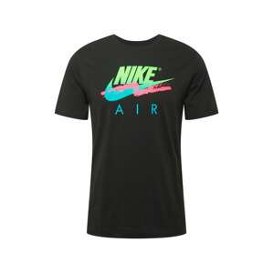 Nike Sportswear Tričko  čierna / limetová / vodová / ružová