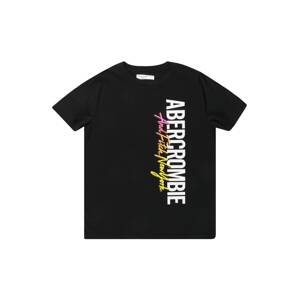 Abercrombie & Fitch Tričko 'MAY'  čierna / biela / ružová / oranžová / žltá