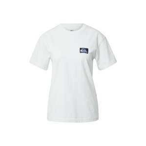 QUIKSILVER T-Shirt  biela / strieborná / modrá / čierna