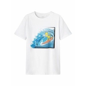 LMTD Tričko 'Simpsons'  biela / zmiešané farby / nebesky modrá