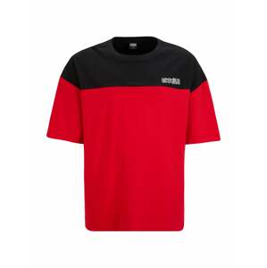 Urban Classics T-Shirt  červená / čierna