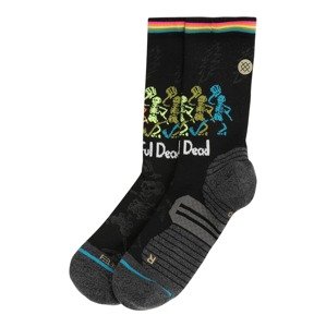 Stance Športové ponožky 'DANCING DEAD'  čierna / kiwi / tyrkysová / biela / neónovo ružová