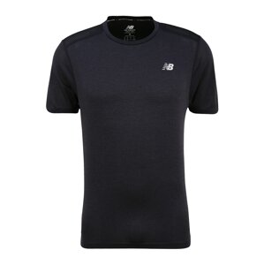 new balance Funktionsshirt 'Impact Run Short Sleeve'  čierna / biela