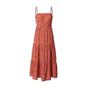 FRNCH PARIS Letné šaty 'Anaisse'  trávovo zelená / oranžová / ružová