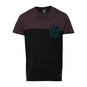 Iriedaily T-Shirt  čierna / tmavozelená / farba lesného ovocia
