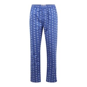 Calvin Klein Underwear Pyžamové nohavice  biela / nebesky modrá