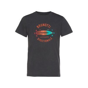 BRUNOTTI T-Shirt  antracitová / tmavooranžová / tyrkysová