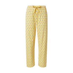CALIDA Pyžamové nohavice  žltá / čierna / biela / šampanské