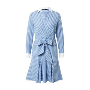 Lauren Ralph Lauren Košeľové šaty 'INEZ'  modrá / biela / kobaltovomodrá