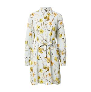 PIECES Košeľové šaty 'LILLIAN'  horčicová / zlatá žltá / olivová / prírodná biela