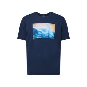 OAKLEY Funkčné tričko 'POSTCARD'  námornícka modrá / tyrkysová / azúrová / šafránová