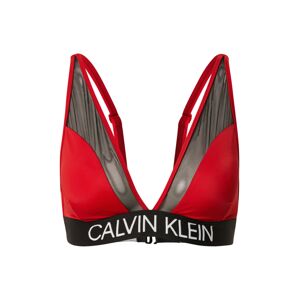 Calvin Klein Swimwear Bikinový top  hrdzavo červená / čierna / biela
