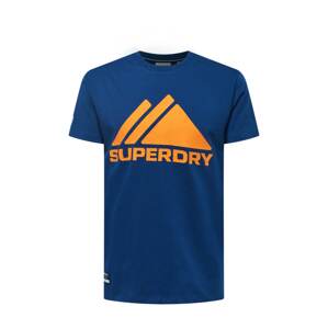 Superdry Tričko  námornícka modrá / oranžová
