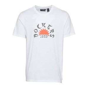 Dockers Tričko  biela / svetlooranžová