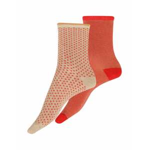 BeckSöndergaard Ponožky  béžová / červená / oranžovo červená