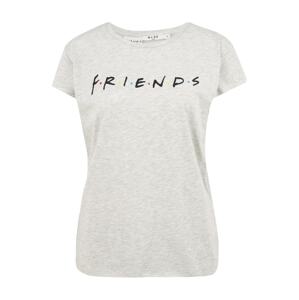 NA-KD Tričko 'Friends'  sivá melírovaná / čierna / modrá / žltá / červená