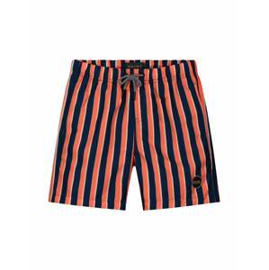 Shiwi Plavecké šortky  neónovo oranžová / tmavomodrá / šedobiela