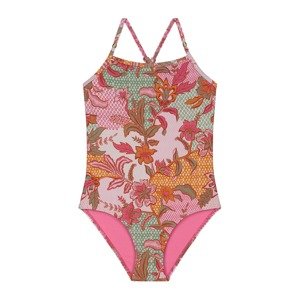 Shiwi Jednodielne plavky  smaragdová / tmavooranžová / ružová / svetloružová
