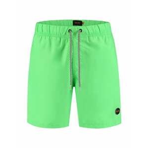 Shiwi Plavecké šortky 'Mike'  neónovo zelená / čierna / biela