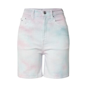 Tommy Jeans Shorts  ružová / biela / tyrkysová