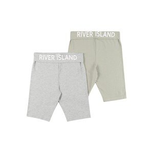 River Island Legíny 'FOLDOVER'  kaki / sivá melírovaná / biela