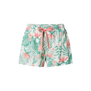 PJ Salvage Pyžamové nohavice  koralová / zelená / biela