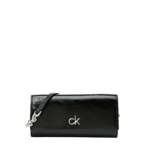 Calvin Klein Listová kabelka  čierna / strieborná