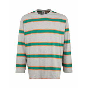 Urban Classics Plus Size Tričko  svetlosivá / oranžová / zelená