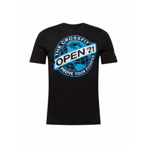 Reebok Sport Funkčné tričko  čierna / modrá / biela