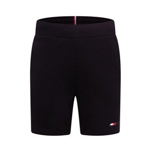 Tommy Sport Nohavice  čierna / biela / červená