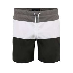 Abercrombie & Fitch Plavecké šortky  sivá / biela / čierna