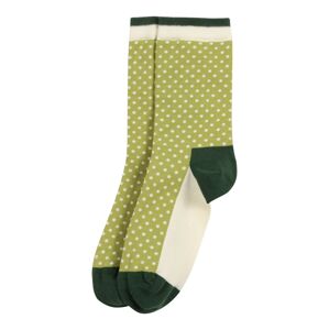 DillySocks Ponožky 'Yard Dots'  svetlozelená / tmavozelená / biela