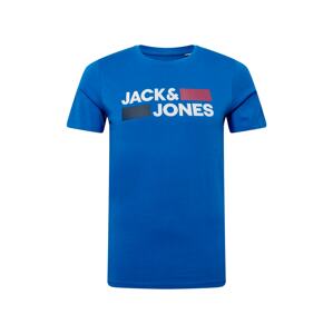 JACK & JONES T-Shirt  modrá / biela / červená / čierna