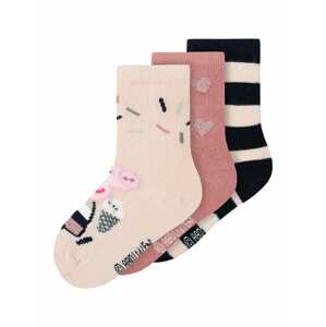 NAME IT Ponožky 'Peppa Pig'  rosé / púdrová / čierna / ružová / pastelovo zelená