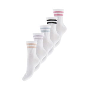 PIECES Ponožky 'Ally'  biela / zmiešané farby