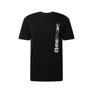 Reebok Sport Funkčné tričko  čierna / strieborná / biela