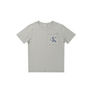 Calvin Klein Jeans Shirt 'POCKET TEE'  sivá