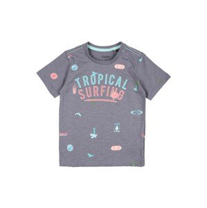KANZ T-Shirt  sivá / vodová / koralová