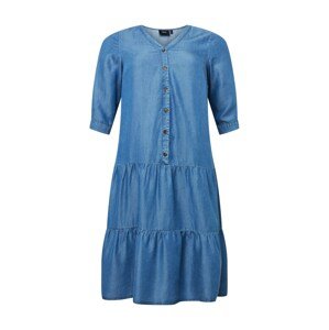 Zizzi Košeľové šaty 'CARIN'  modrá denim