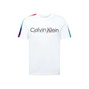 Calvin Klein Tričko 'PRIDE'  šedobiela / tmavomodrá / zmiešané farby