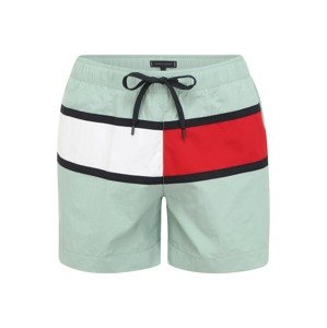 Tommy Hilfiger Underwear Plavecké šortky  mätová / biela / čierna / ohnivo červená