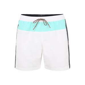 Tommy Hilfiger Underwear Plavecké šortky  biela / tyrkysová / námornícka modrá