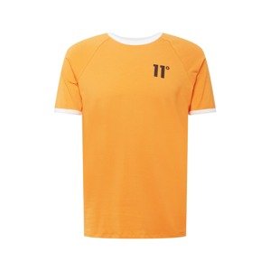 11 Degrees T-Shirt 'RINGER'  biela / svetlooranžová / čierna